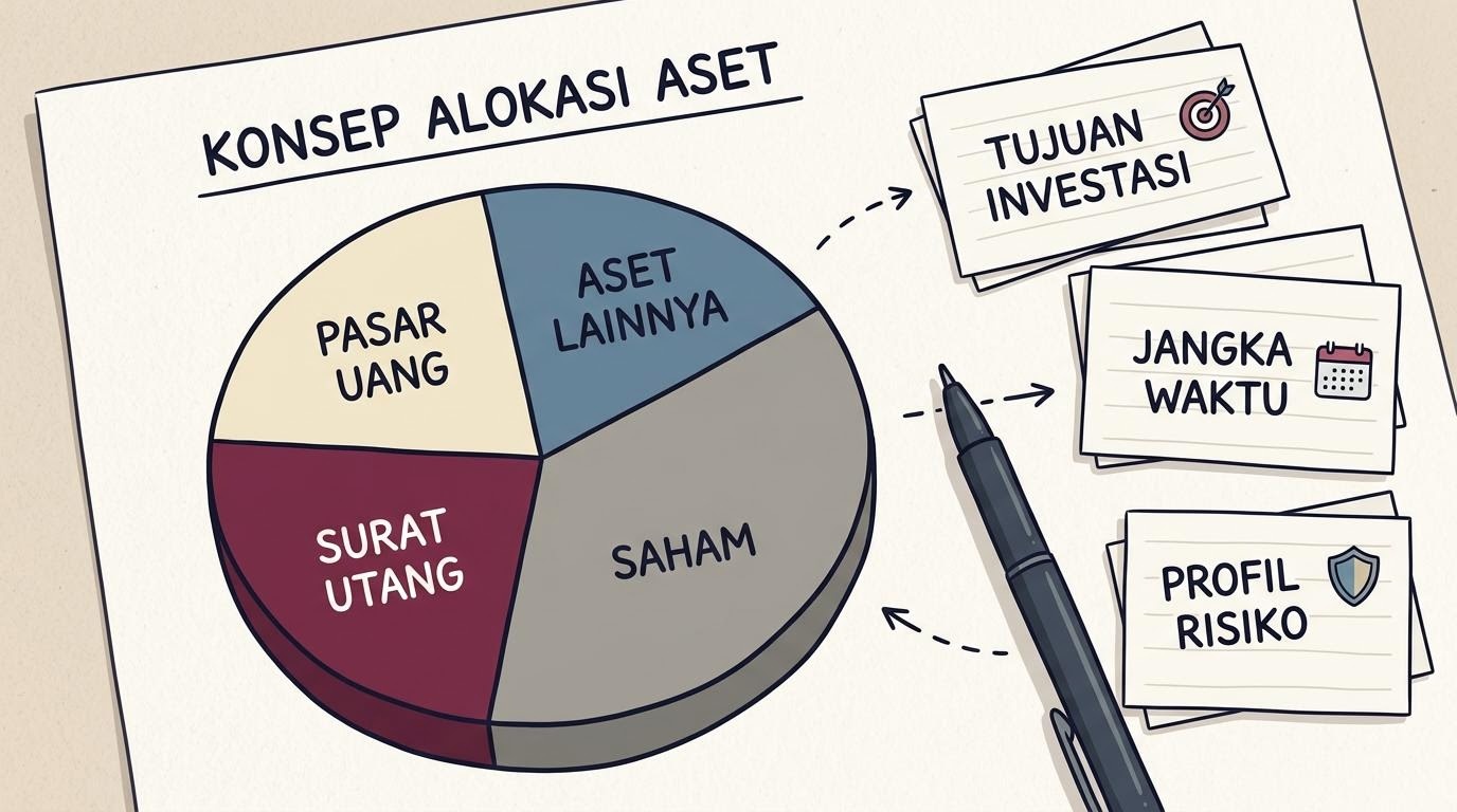 Diagram alokasi aset sederhana
